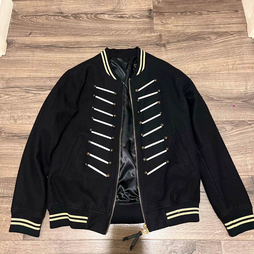 Men's Black Military Style Jacket